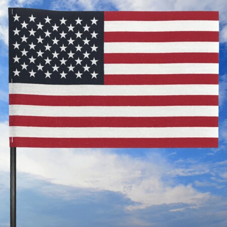 Global Flags Unlimited American Cotton Stick Flag 12"x18"x30" Plastic Stick 205724